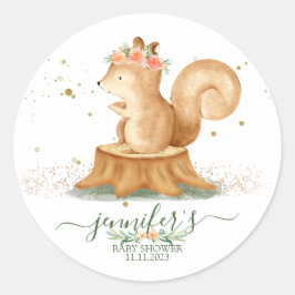 Animals Squirrel Family wildlife Runder Aufkleber