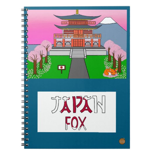 Animals the World Japan Fox Notebook Notizblock (Vorderseite)