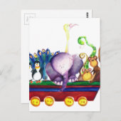Animals wagon postkarte (Vorne/Hinten)