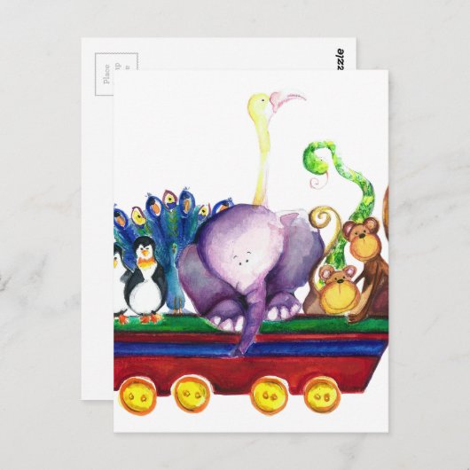 Animals wagon postkarte (Vorne/Hinten)