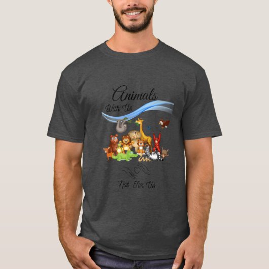 animals with us not for us retro T-Shirt (Vorderseite)