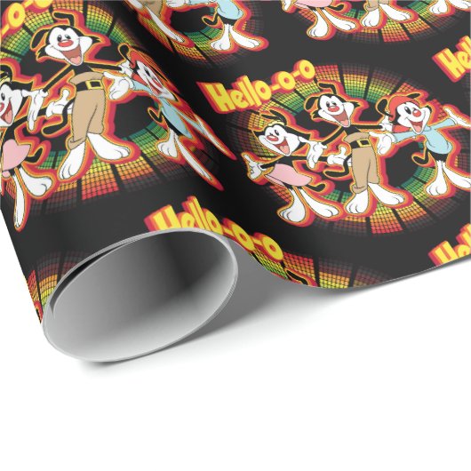 Animaniacs | Hello-o-o Retro Equalizer Graphic Geschenkpapier (Rolleneckpunkt)