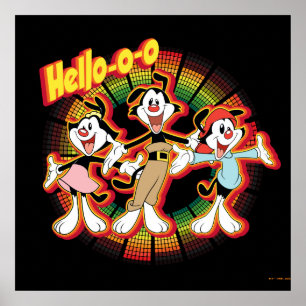 Animaniacs Hello-o-o Retro Equalizer Graphic Poster