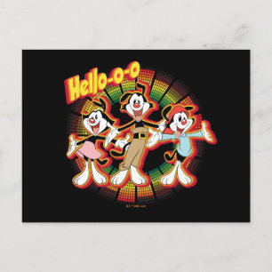 Animaniacs   Hello-o-o Retro Equalizer Graphic Postkarte