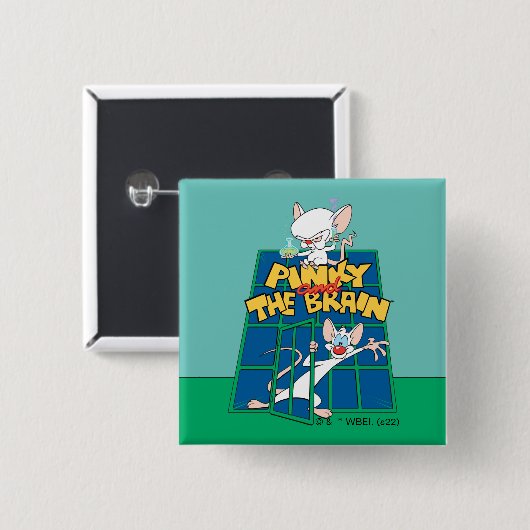 Animaniacs | Pinky und The Brain Cage Graphic Button (Vorne & Hinten)
