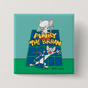Animaniacs   Pinky und The Brain Cage Graphic Button