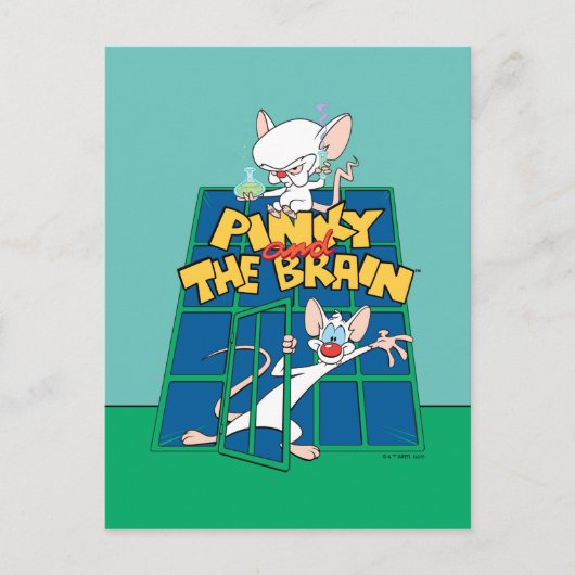 Animaniacs | Pinky und The Brain Cage Graphic Postkarte (Vorderseite)