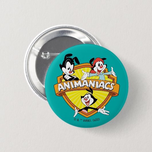 Animaniacs | Warner Brothers & Sister WB Shield Button (Vorne & Hinten)