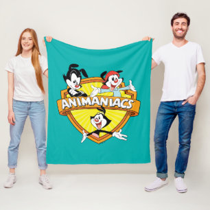 Animaniacs Warner Brothers & Sister WB Shield Fleecedecke