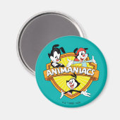 Animaniacs | Warner Brothers & Sister WB Shield Magnet (Vorderseite/Rückseite)