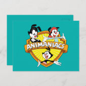 Animaniacs | Warner Brothers & Sister WB Shield Postkarte (Vorne/Hinten)