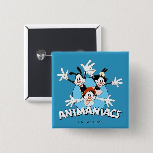 Animaniacs | Warner Siblings Arms Wide Graphic Button (Vorne & Hinten)