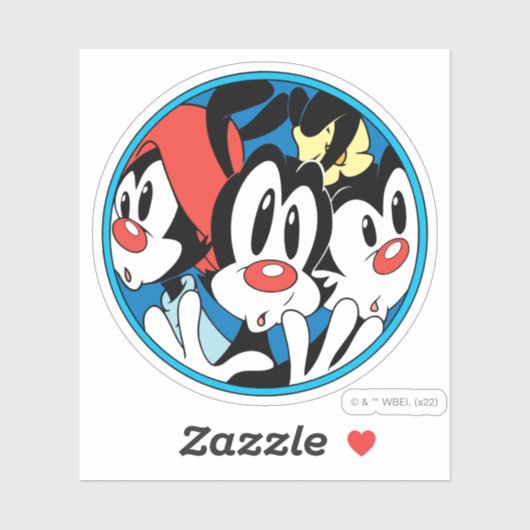 Animaniacs | Warner Siblings Circle Graphic Aufkleber (Blatt)