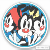 Animaniacs | Warner Siblings Circle Graphic Aufkleber (Vorderseite)