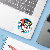 Animaniacs | Warner Siblings Circle Graphic Aufkleber (Laptop mit iPhone)