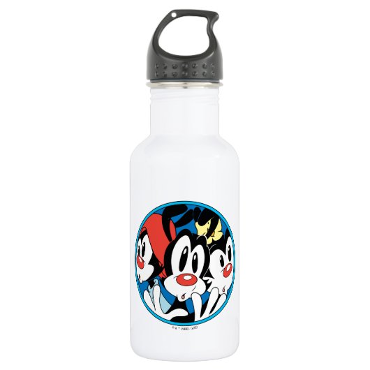 Animaniacs | Warner Siblings Circle Graphic Edelstahlflasche (Vorderseite)