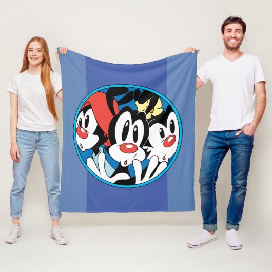Animaniacs | Warner Siblings Circle Graphic Fleecedecke (Beispiel)