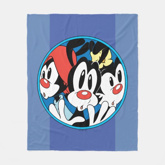 Animaniacs | Warner Siblings Circle Graphic Fleecedecke (Vorderseite)