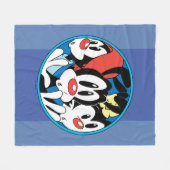 Animaniacs | Warner Siblings Circle Graphic Fleecedecke (Vorderseite (Horizontal))