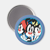 Animaniacs | Warner Siblings Circle Graphic Magnet (Vorderseite/Rückseite)