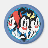 Animaniacs | Warner Siblings Circle Graphic Magnet (Vorne)