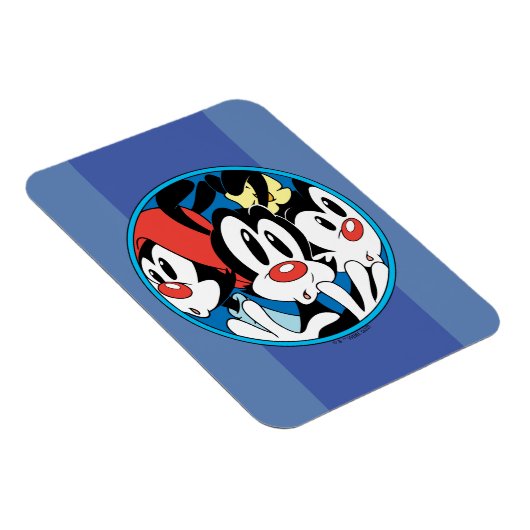 Animaniacs | Warner Siblings Circle Graphic Magnet (Rechte Seite)