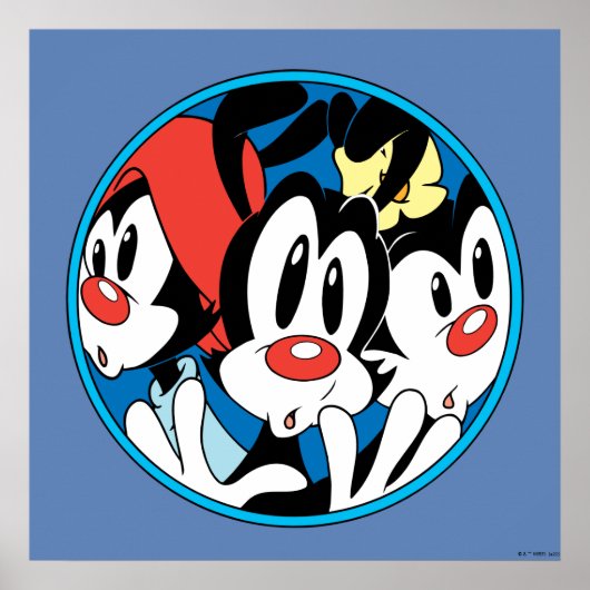 Animaniacs | Warner Siblings Circle Graphic Poster (Vorne)