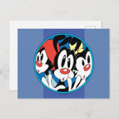 Animaniacs | Warner Siblings Circle Graphic Postkarte (Vorne/Hinten)