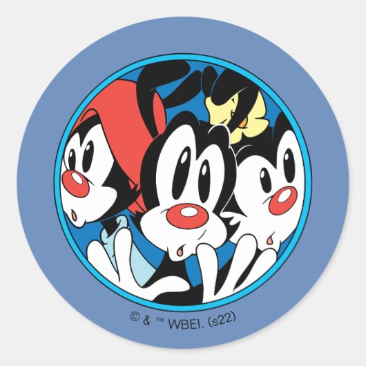 Animaniacs | Warner Siblings Circle Graphic Runder Aufkleber (Vorderseite)