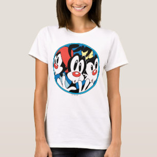 Animaniacs Warner Siblings Circle Graphic T-Shirt