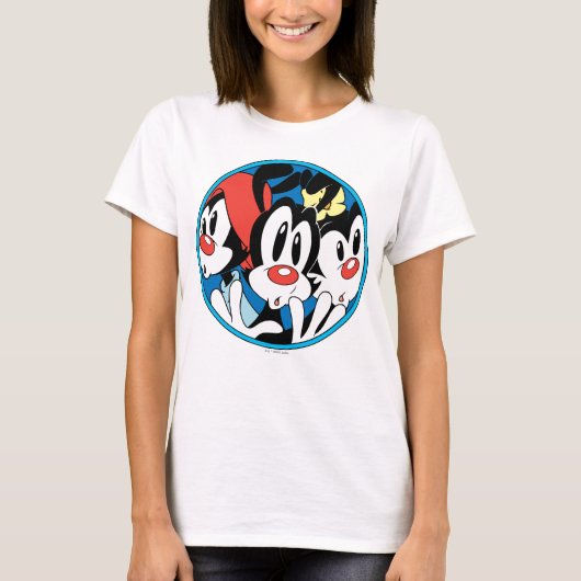 Animaniacs | Warner Siblings Circle Graphic T-Shirt (Vorderseite)