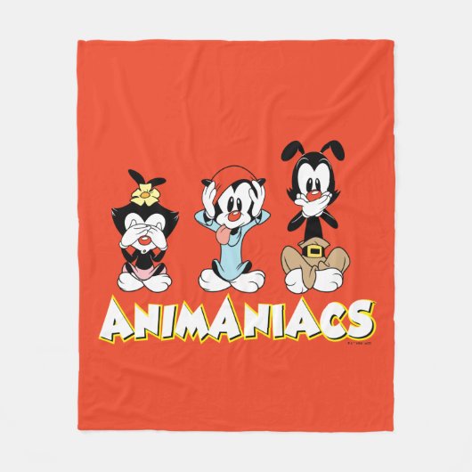 Animaniacs | Warner Siblings "No Evil" Grafik Fleecedecke (Vorderseite)