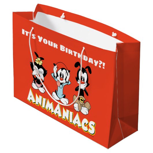 Animaniacs | Warner Siblings "No Evil" Grafik Große Geschenktüte (Rückseite Schrägansicht)