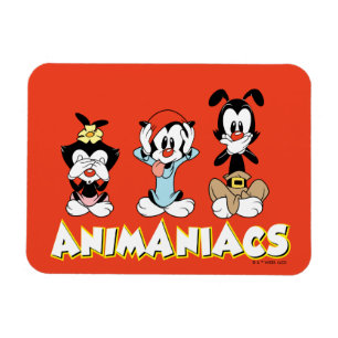Animaniacs Warner Siblings "No Evil" Graphic Magnet
