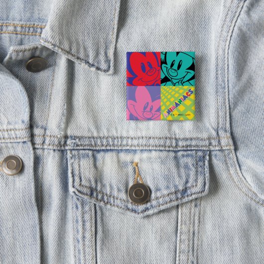 Animaniacs | Warner Siblings Pop Art Graphic Button (Beispiel)