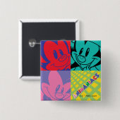 Animaniacs | Warner Siblings Pop Art Graphic Button (Vorne & Hinten)