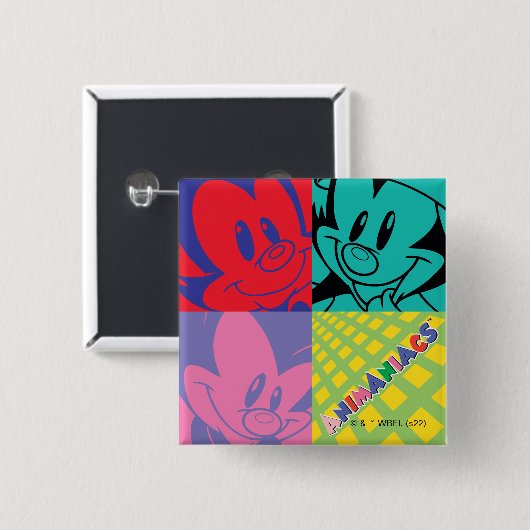 Animaniacs | Warner Siblings Pop Art Graphic Button (Vorne & Hinten)