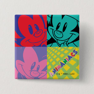 Animaniacs   Warner Siblings Pop Art Graphic Button