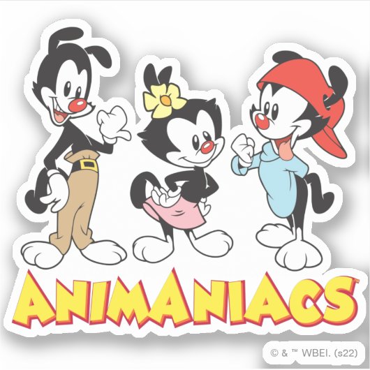Animaniacs | Yakko, Dot und Wakko Stehend Aufkleber (Vorderseite)