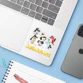 Animaniacs | Yakko, Dot und Wakko Stehend Aufkleber (Laptop mit iPhone)