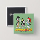 Animaniacs | Yakko, Dot und Wakko Stehend Button (Vorne & Hinten)