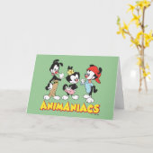 Animaniacs | Yakko, Dot und Wakko Stehend Karte (Gelbe Blume)