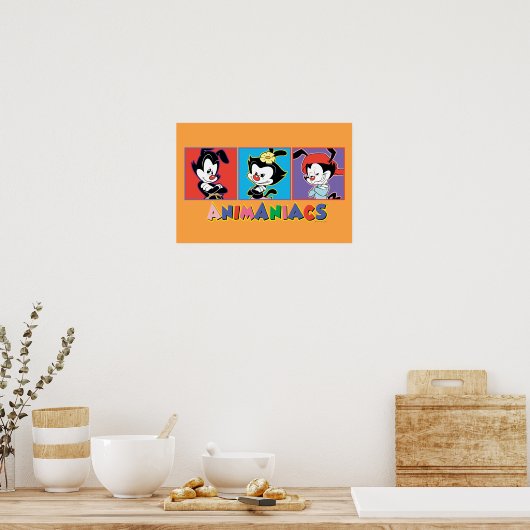 Animaniacs | Yakko, Dot, & Wakko Panel Grafik Poster (Küche)