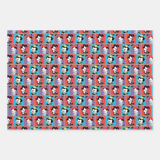 Animaniacs Yakko, | Dot, & Wakko Panel Graphic Geschenkpapier Set (Vorderseite)