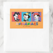 Animaniacs | Yakko, Dot, & Wakko Panel Graphic Rechteckiger Aufkleber (Tasche)