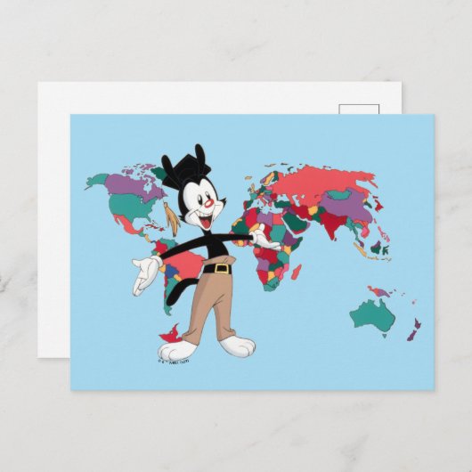 Animaniacs Yakko’s World Map Graphic Postkarte (Vorne/Hinten)