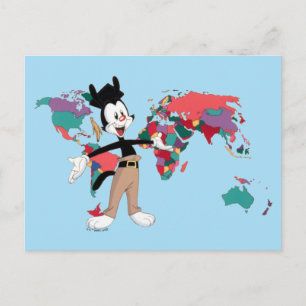Animaniacs Yakko’s World Map Graphic Postkarte