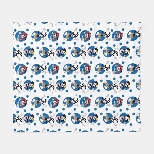 Animaniacs | Yakko, Wakko, & Dot Circle Pattern Fleecedecke (Vorderseite (Horizontal))