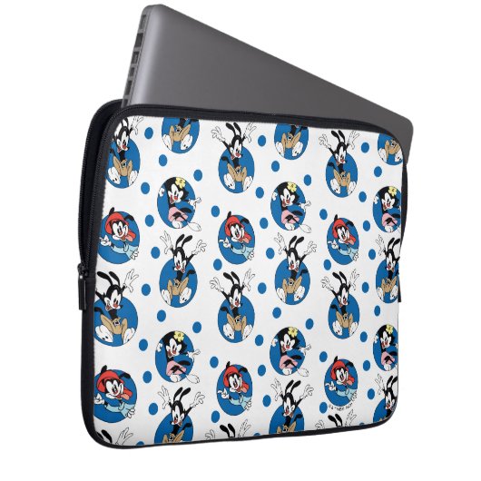 Animaniacs | Yakko, Wakko & Dot Circle Pattern Laptopschutzhülle (Vorne Rechts)
