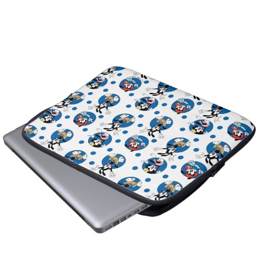 Animaniacs | Yakko, Wakko & Dot Circle Pattern Laptopschutzhülle (Vorne Knopf)